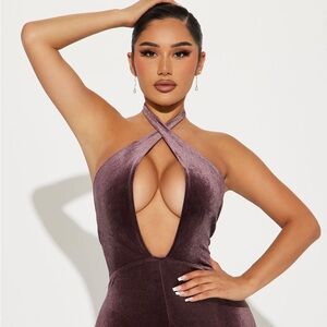 Breaking Free Velvet Jumpsuit